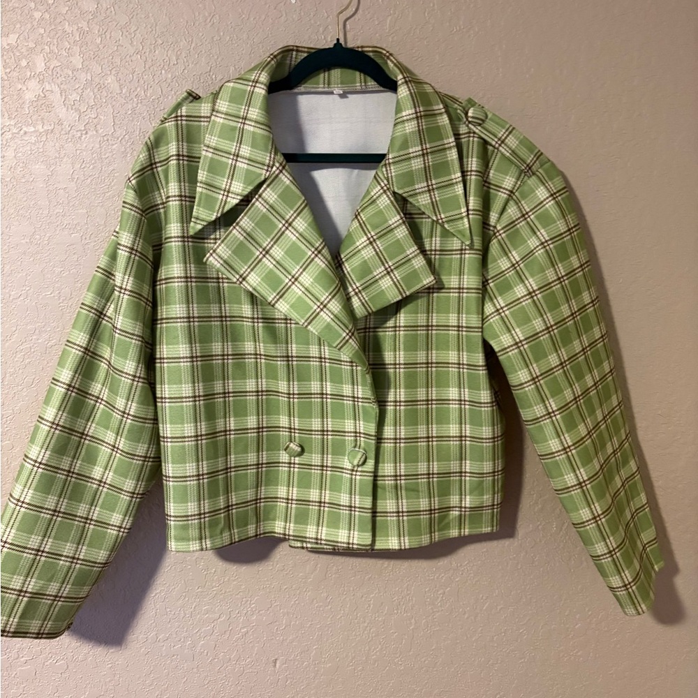 Plaid Green Women's Jacket